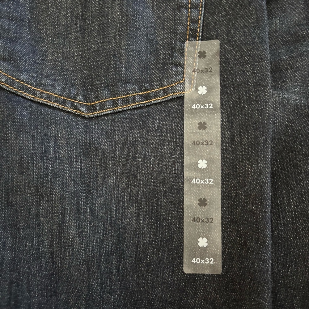 NWT Lucky Brand 221 Straight Blue Jeans Barite Dark Wash Whiskered 40x32 - Picture 10 of 12